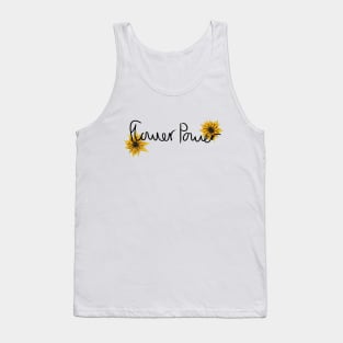 Flower Power // Black Handwriting Tank Top